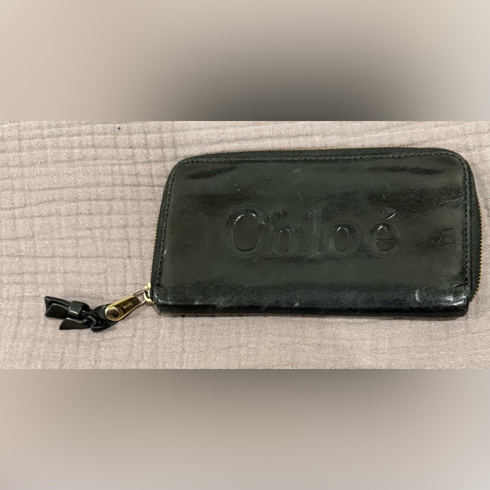 Authentic Chloe Black Zippy Wallet!